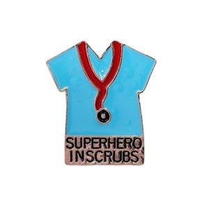 Superhero in Scrubs Nurse Doctor Medical Brooch